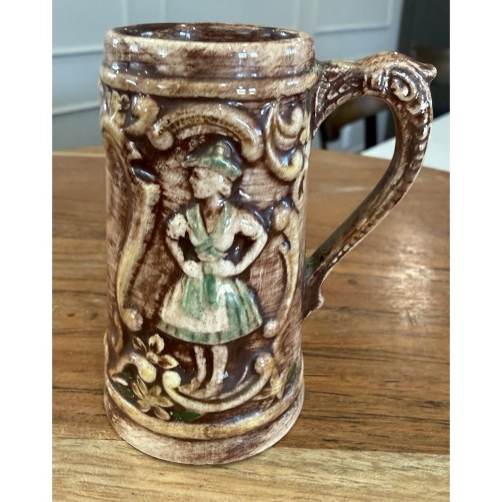 Mini Beer Stein Handpainted Detailed Decor approx. 3"x 1" Trinket Collectable
